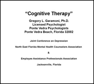 cognitive therapy, dr. garamoni, lectures